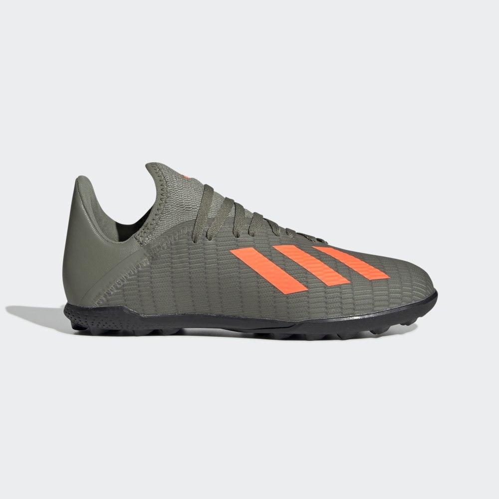 Adidasi Fotbal Adidas X 19.3 Turf Barbati Romania - Verzi/Portocalii/Albi EF8375